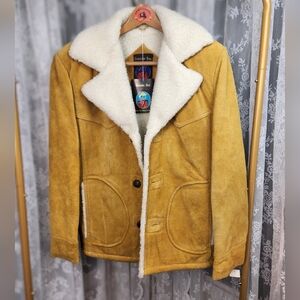70's Vintage Suede Leather Jacket Deadstock Unisex